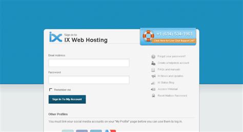 Access my.ixwebhosting.com. Manage CP
