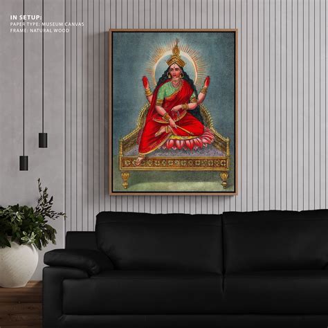 Buy Goddess Bhuvaneshvari by Ravi Varma Painting Online at Best Price ...