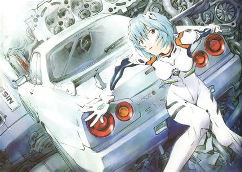 ayanami rei neon genesis evangelion nissan back view vehicles spec v ...