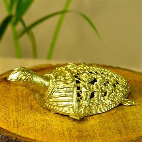 Dhokra Tortoise: Handmade Brass Decor from Sowpeace