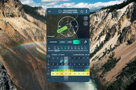 Get the weather forecast for all US national parks ranked by your Google search - Windy.app - climate of yellowstone national park