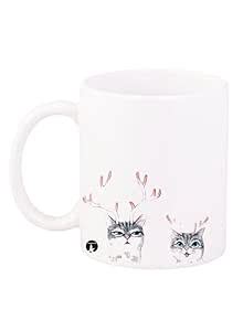 Buy RYN Cats Design Mug White/Black 11Ounce - RYNmg7641 Online at Low ...