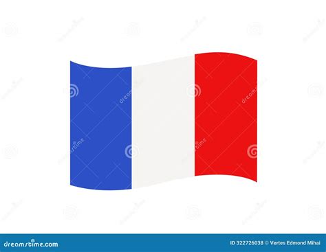 French Flag Vector Illustration Stock Vector - Illustration of tourism ...