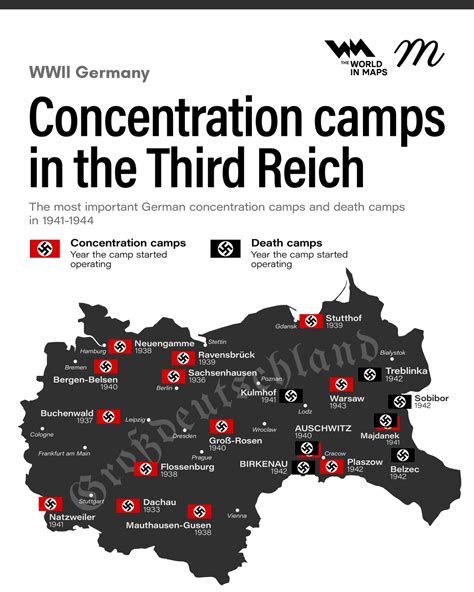 The Locations Of Nazi Germany's Concentration & Death Camps - Brilliant ...