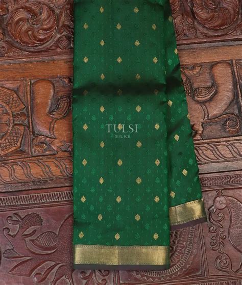 Buy Bottle Green Soft Silk Saree T575594