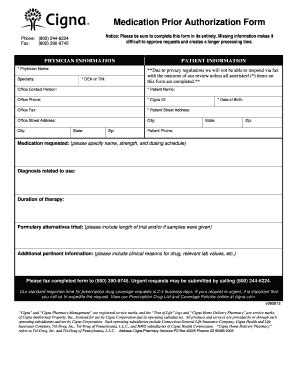 Cigna Formulary Exception Form - Fill Online, Printable, Fillable ...
