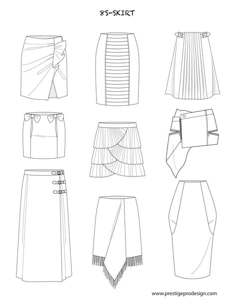 Fashion Flat Sketches For Skirts - PrestigeProDesign.com | Модный ...