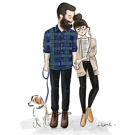 custom couple illustration
