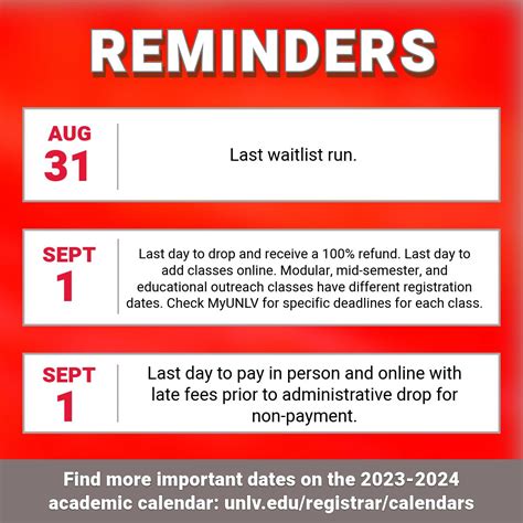 Don't forget about these important dates and deadlines. You can also ...