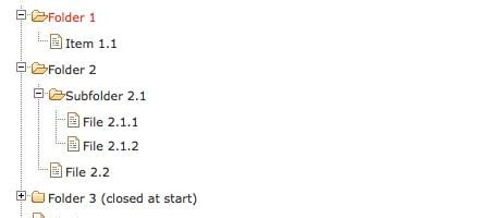 How to Create TreeView Dynamic in HTML 的图像结果