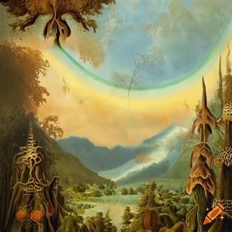 Rainbow Oil Painting R Thomas paintings