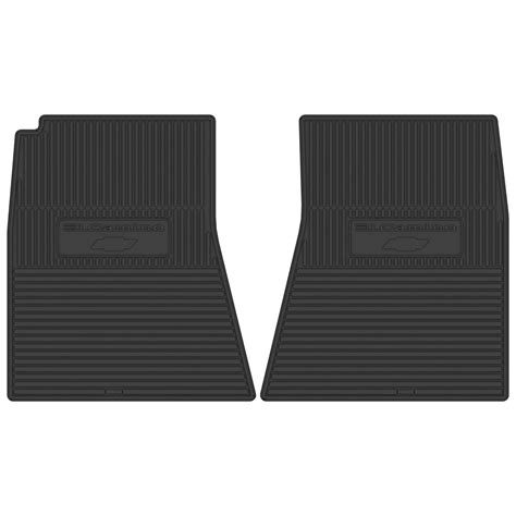1971-1972 El Camino W- Bowtie Vinyl Floormats - Black - Legendary Auto ...