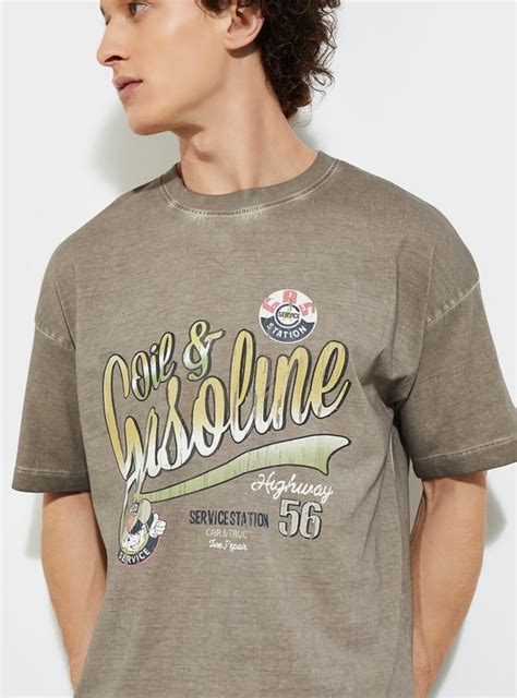 Buy URB_N Men Typographic Print Boxy Fit T-shirt Online at just Rs. 699 ...