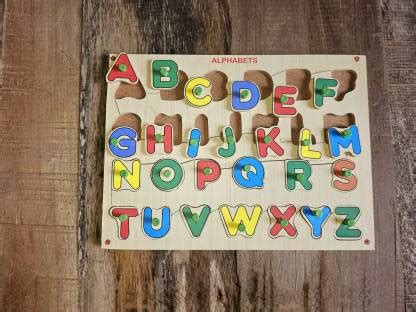 Wow The Toy Wooden Capital Alphabet Educational ABC Letters Puzzles ...