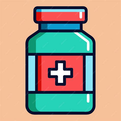 Medicine bottle clipart cartoon style vector illustration | Premium AI ...