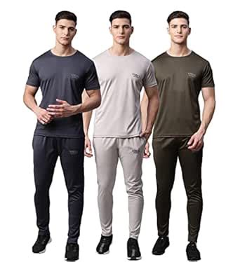 Buy Mack Jonney Men Vimal Dryfit Solid Lycra Multicolor Sports Suit ...