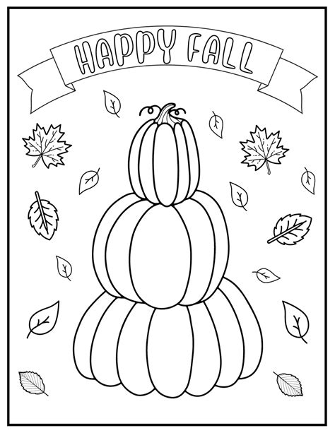 30 Free Printable Fall Coloring Pages - Prudent Penny Pincher