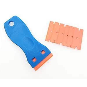 Plastic Razor Scrapers,6PCS Plastic Razor Scraper Blades : Amazon.in ...