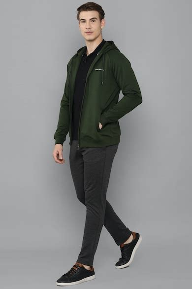 Buy Men Casual Olive Solid Sweatshirt Online - 741064 | Louis Philippe