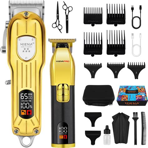HIENA PRO Hair Clippers Set for Men, Professional Barber Kit for Hair ...