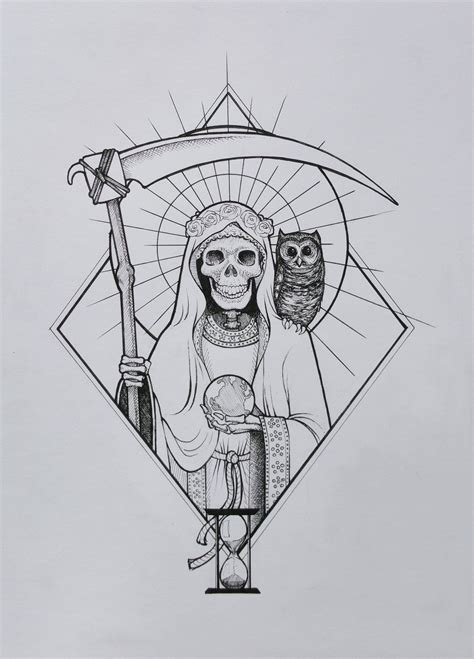 La Santa Muerte Drawings - Drawing Improvement Challenges