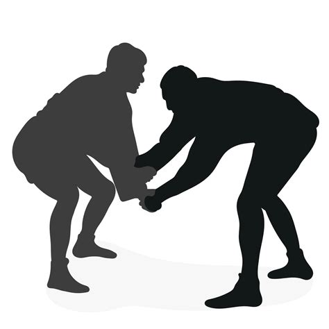 Image of silhouettes sambo athletes in sambo wrestling, combat sambo ...