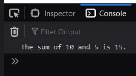 String Interpolation JavaScript 的图像结果