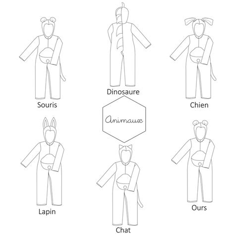 Patron couture déguisement costume d'animal P601 - A&A Patrons