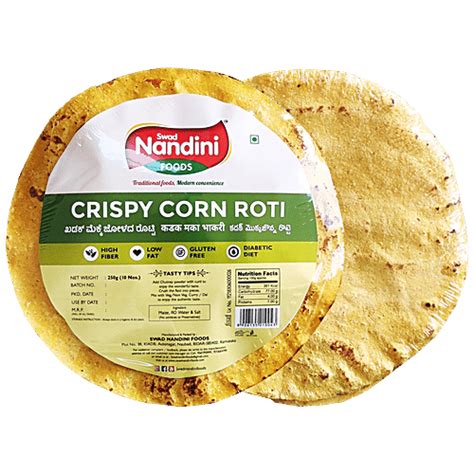 Buy SWAD NANDINI FOODS Crispy Corn Roti - High In Fibre, Gluten-Free ...