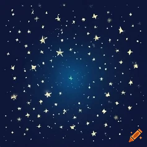 Pencil drawing of stars at night on Craiyon