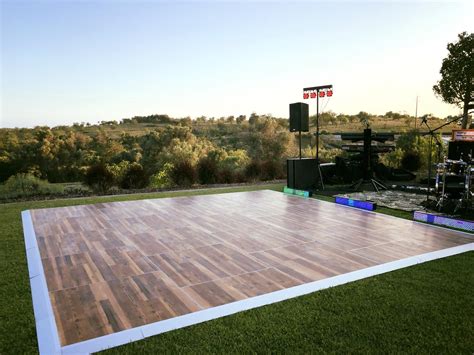 Wood Effect Outdoor Dance Floor for Al Fresco Use