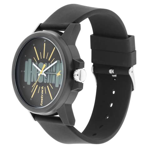 Buy Online Fastrack Fastfit Quartz Analog Black Dial Black Colour ...