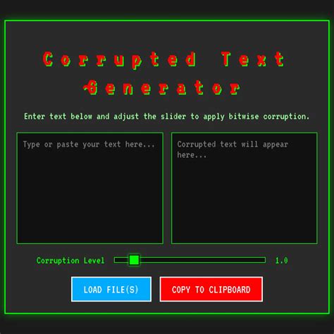 Corrupted Text Generator