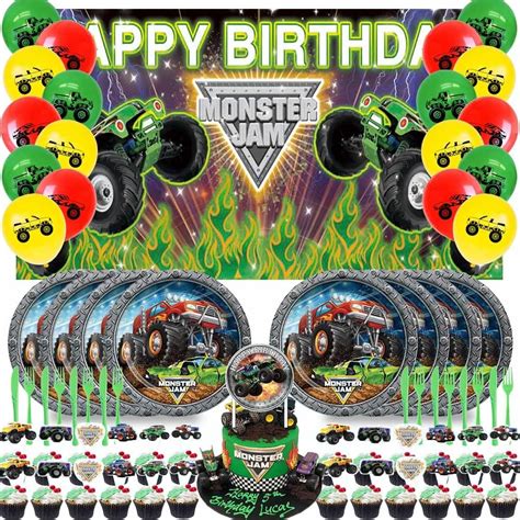 Monster Jam Party Supplies Plates Monster Truck India | Ubuy