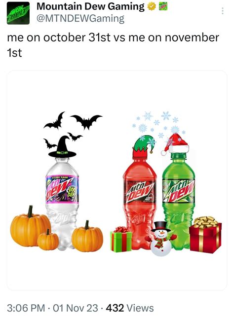 October 31st VS November 1st : r/mountaindew