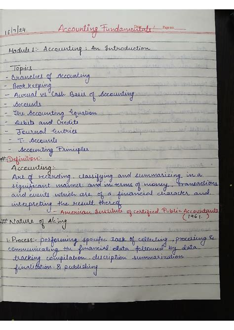 M-1 introduction to accounting - Accounting Fundamentals Page no ...