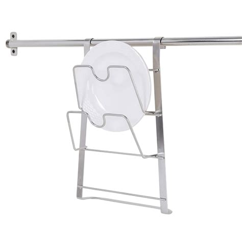 Home Centre Orion Verona Silver Stainless Steel Solid Hanging Lid Rack ...
