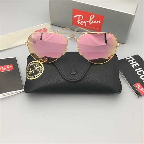 Ray-ban Pink Lens Sunglasses Unisex New Adult One Size Fits All vintage ...