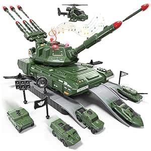 Army Tank Toys for Boys, Military Toys Tank with 6PCS Vehicles, Toy ...