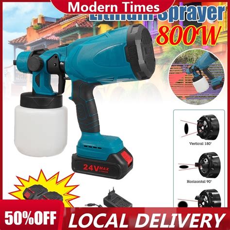 800W Cordless Electric Paint Spray Guns Portable Airless Car Fence Wall ...