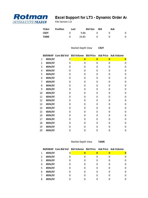 RIT - Excel Support - LT3 - Dynamic Order Arrival | PDF | Market ...