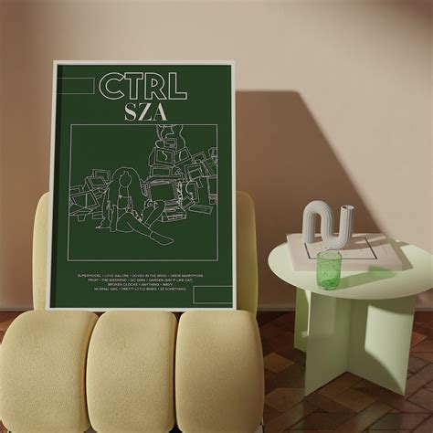 CTRL SZA Album Cover Poster, Music Album Drawing, SZA Print Decor