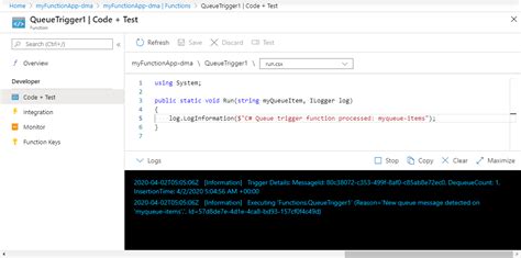 Queue Function in Azure with Model Data 的图像结果