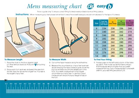 How To Measure Men S Shoe Size Chart - Free Printable Download