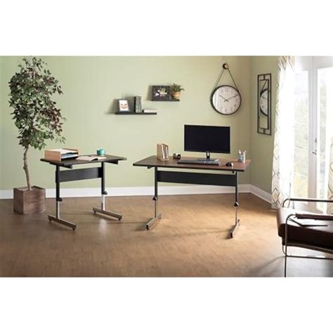 SD STUDIO DESIGNS Height Adjustable Office Desk with Utility Table and ...