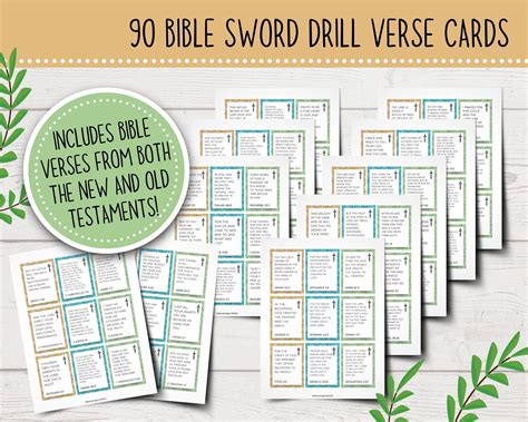 Printable Bible Sword Drills | Bible Sword Drill Verses | Bible Verse ...