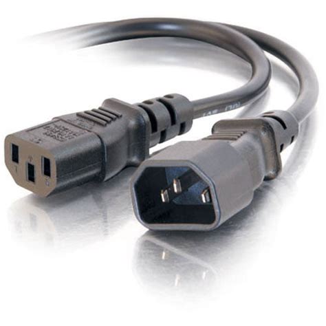 18 AWG Computer Power Extension Cord IEC C13 to IEC C14 (3') India ...