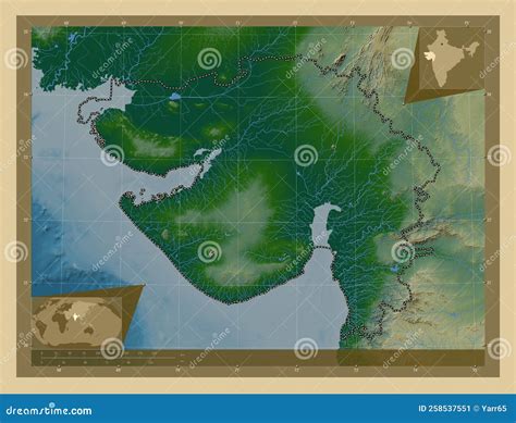 Gujarat, India. Physical. Capital Stock Illustration - Illustration of planet, geography: 258537551