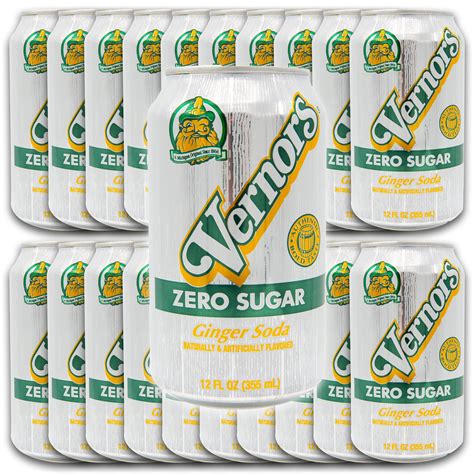Vernors Ginger Ale Zero Sugar Soda Pop, 12.0 oz, 20 Pack Cans - Walmart.com