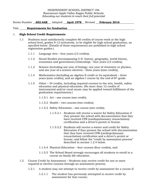 INDEPENDENT SCHOOL DISTRICT 196 Rosemount-Apple Valley-Eagan Public ...